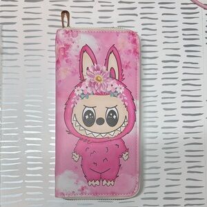 Floral Pink Cartoon Character Kids Wallet